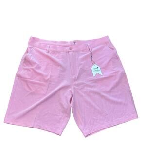 NWT 1764 Signature Men's Pink Flat Front Performance Golf Shorts Size 42
